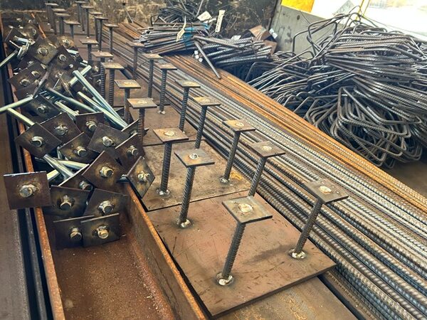 Steel delivery to a site in Riga