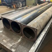 Manufacture of round steel columns for construction