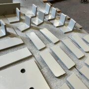 Welded and primed steel blanks