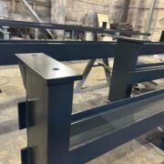 Production of metal roofing beams for construction