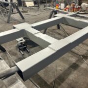 Welded steel equipment frame