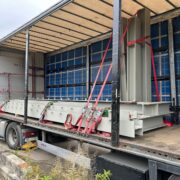 Primed HEB 260 S355 steel beams for a load-bearing structure