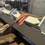 Reinforced S355 steel column with industrial primer coating