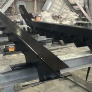 Production and painting of steel stair flights
