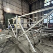 Industrially manufactured steel frame with precise geometry